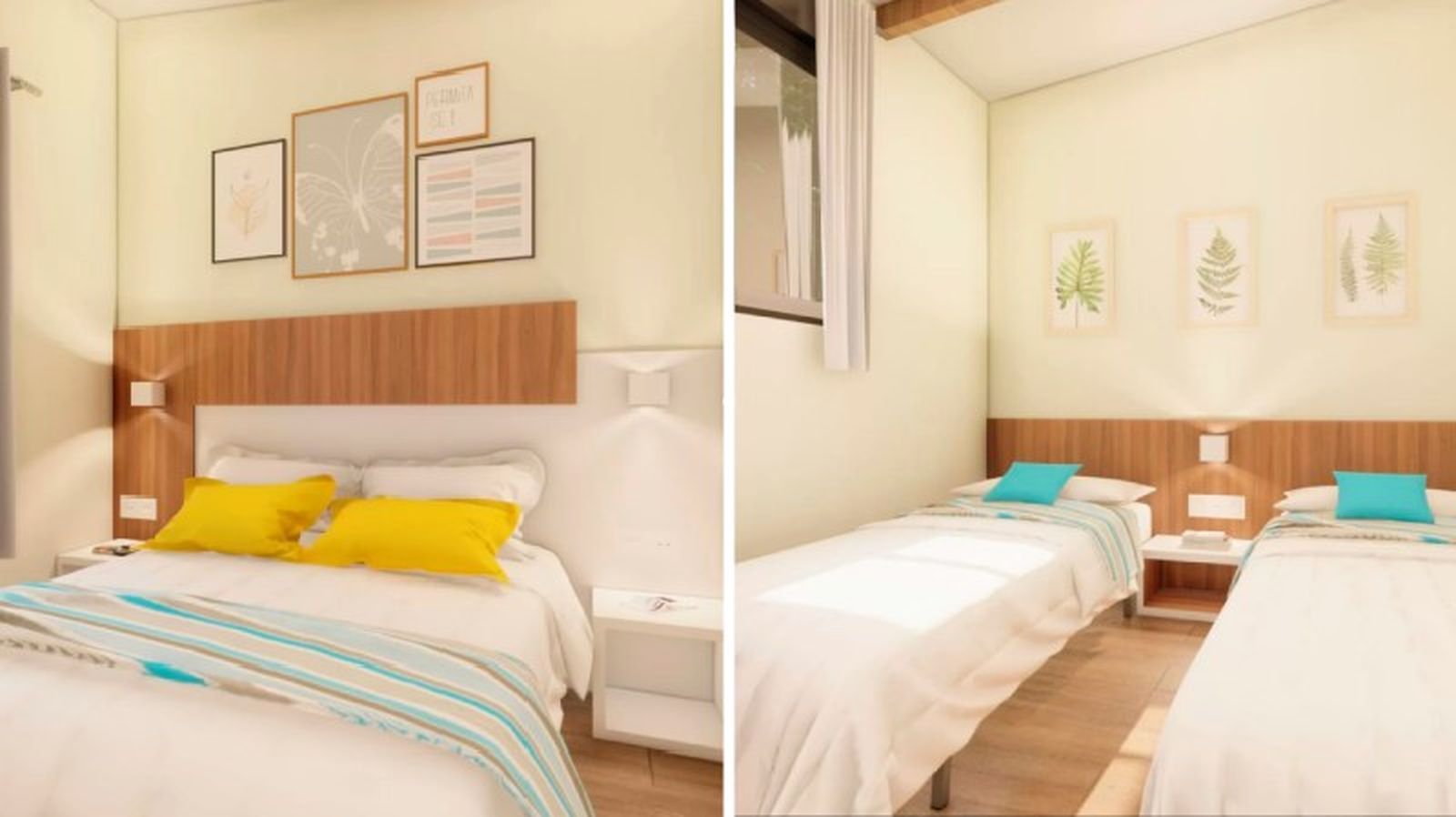 Dormitorio de la casa prefabricada modelo Denia de Alucasa Dormitorio de la casa prefabricada modelo Denia de Alucasa