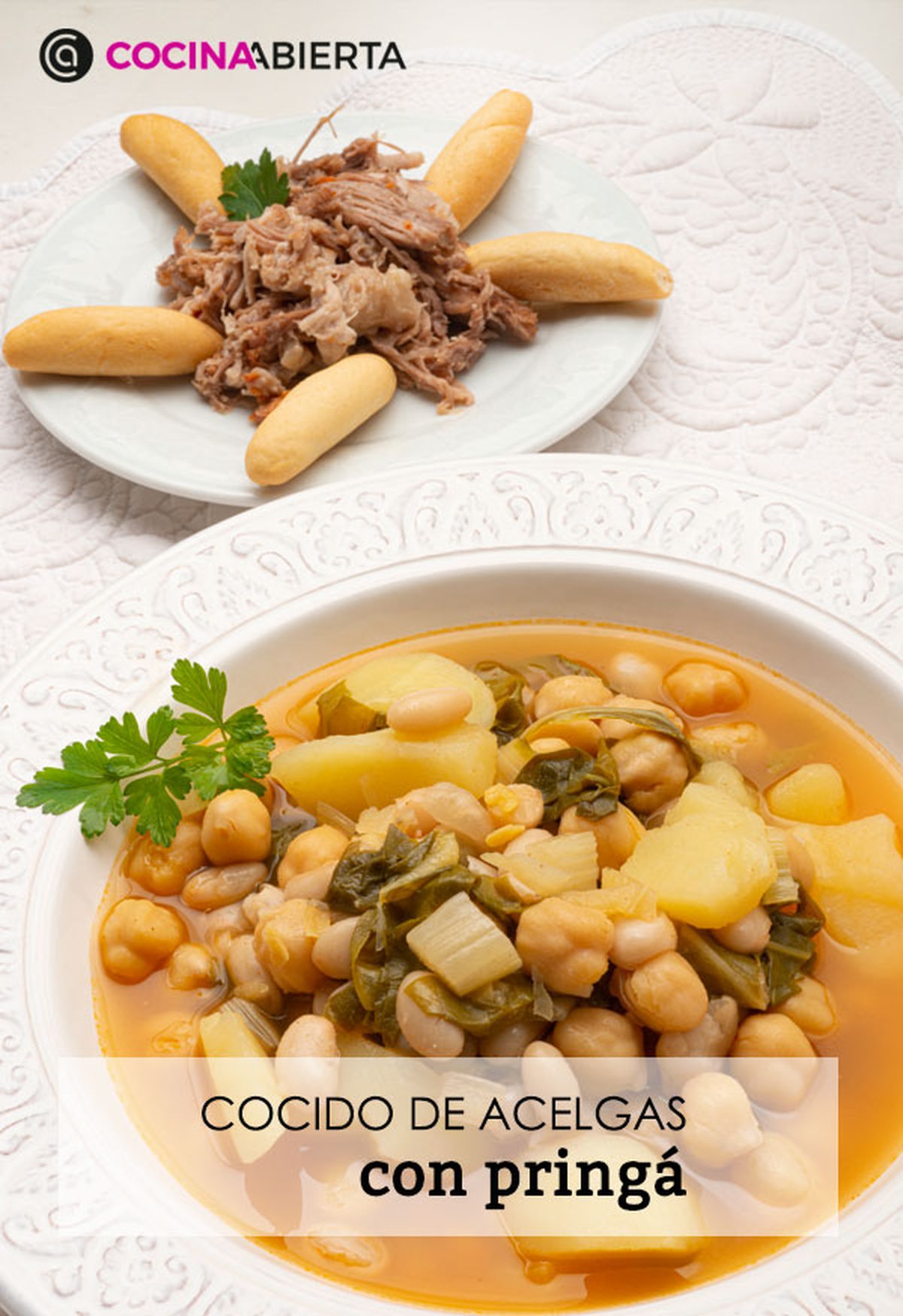 KARL6694 Receta de cocido de acelgas con pringa potaje andaluz karlos arguinano presentacion