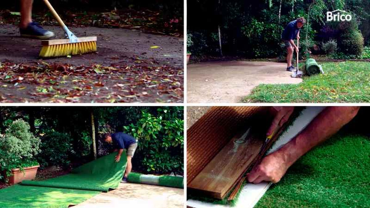 Primeros pasos para colocar césped sobre hormigón