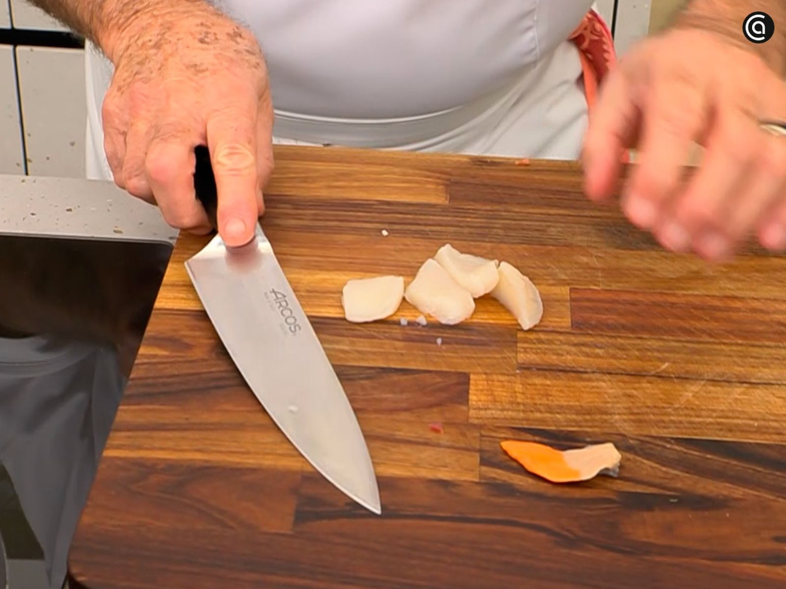 Corta los callos de las vieiras