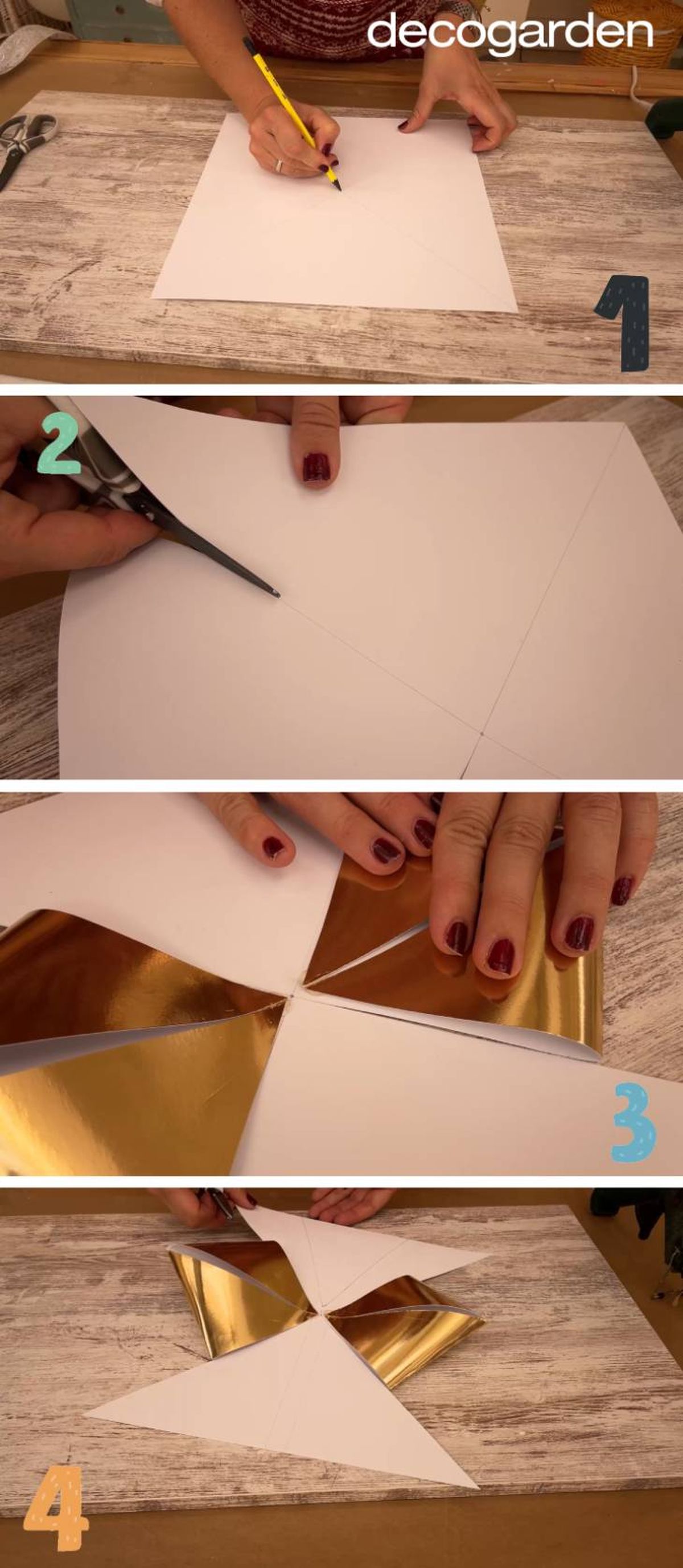 lazo cartulina pasos 1 4