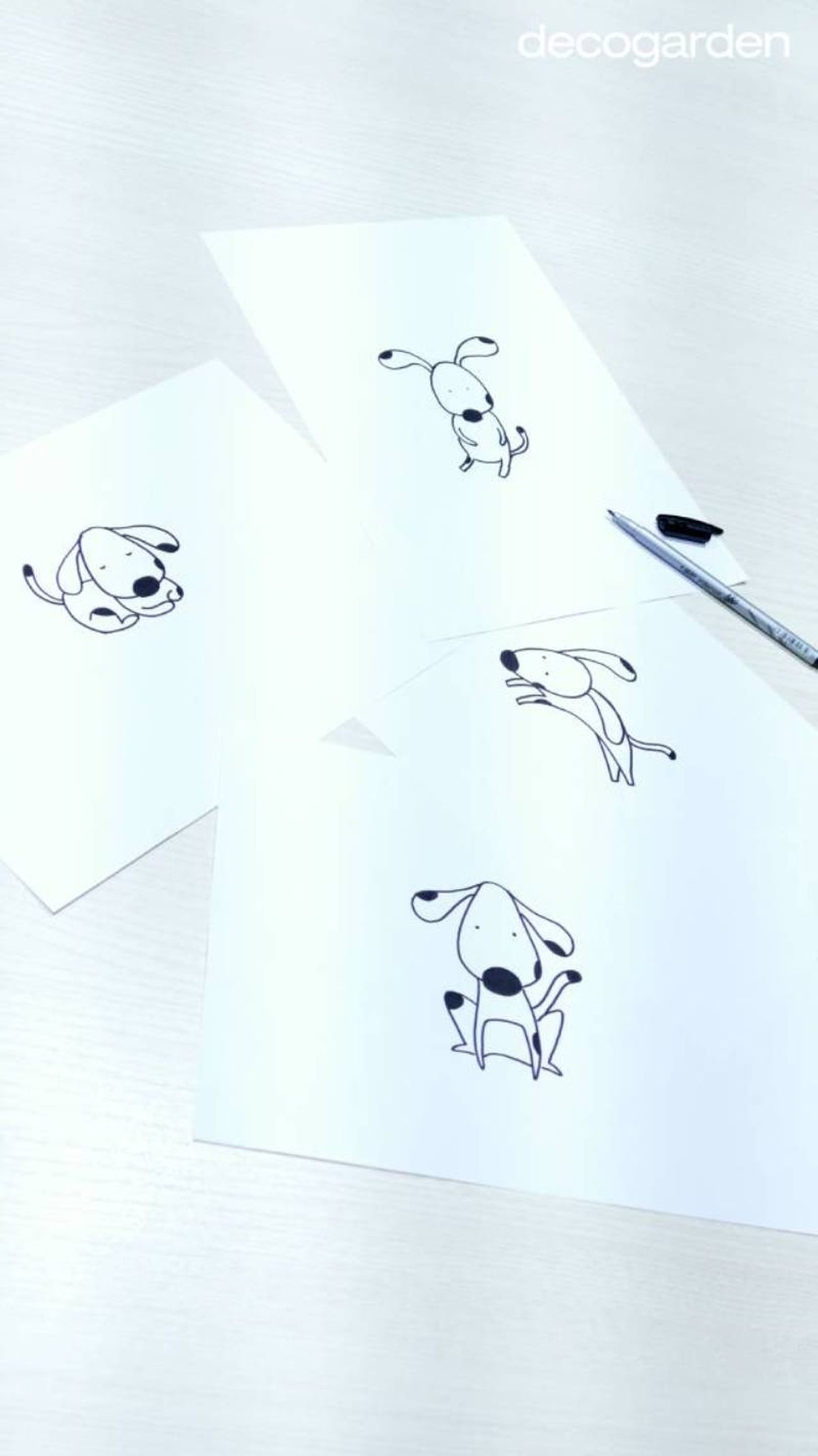 Cómo dibujar un perro en diferentes formas.