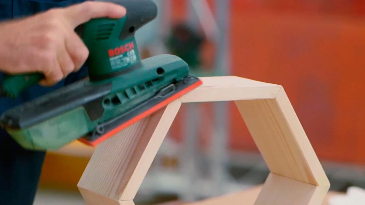 Cómo hacer baldas hexagonales paso 6