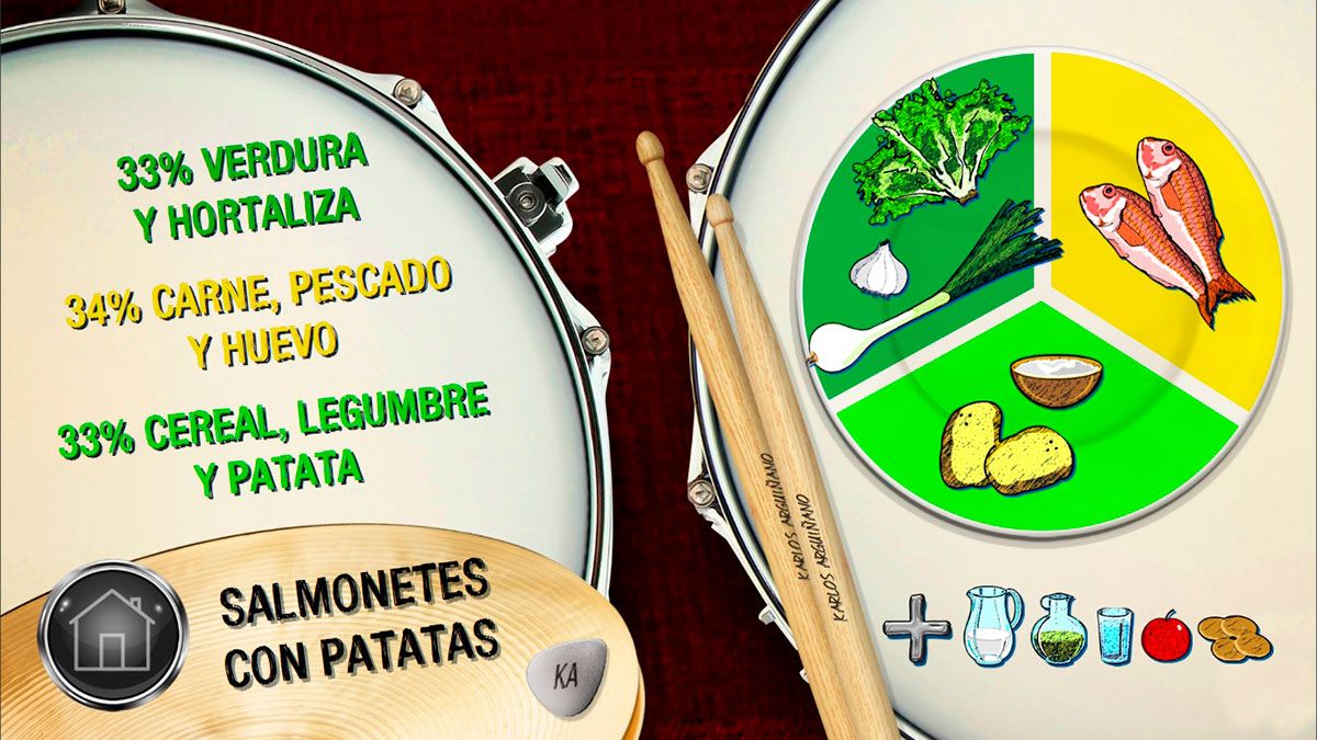 salmonetes patatas plato