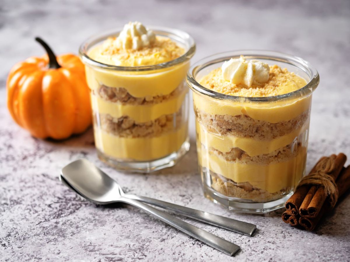 Vasitos de tiramisú de calabaza