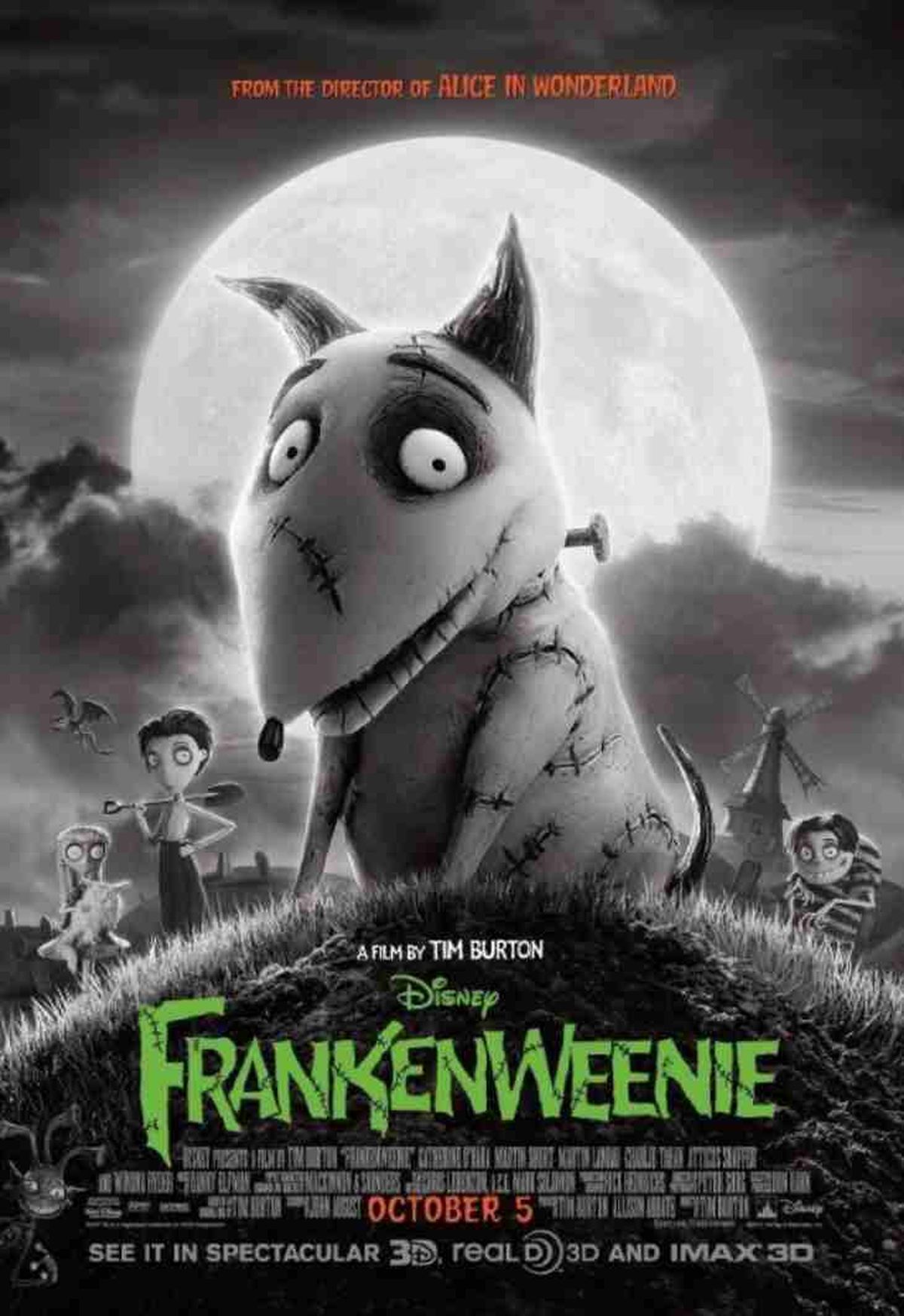 Portada de Frankenweenie (2012), de Tim Burton