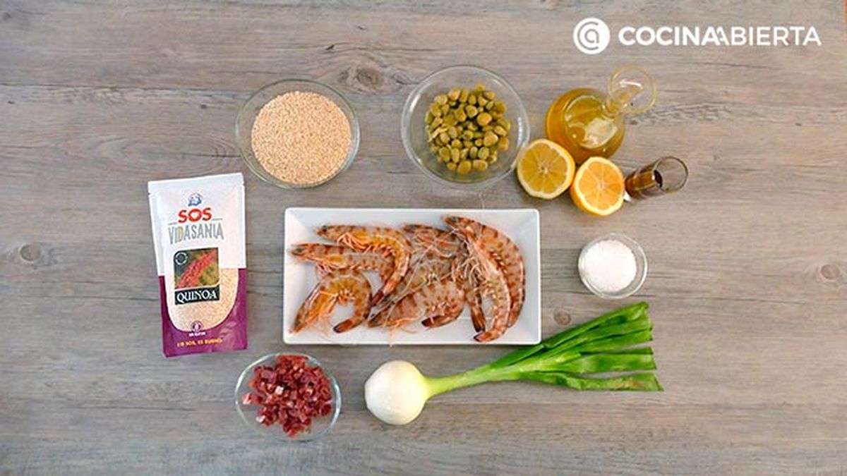 CTIS0871 receta ensalada de quinoa y gambas ingredientes ca