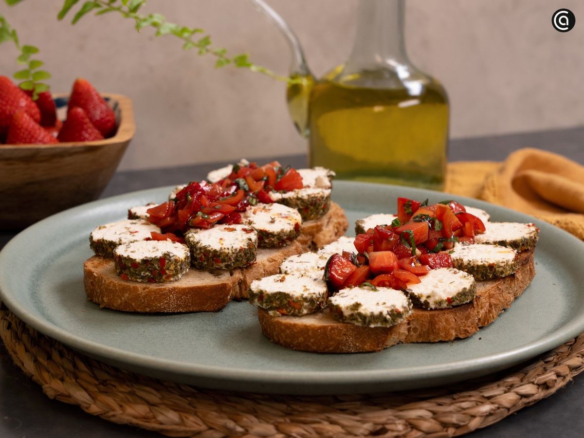Bruschetta con queso de cabra - paso 3