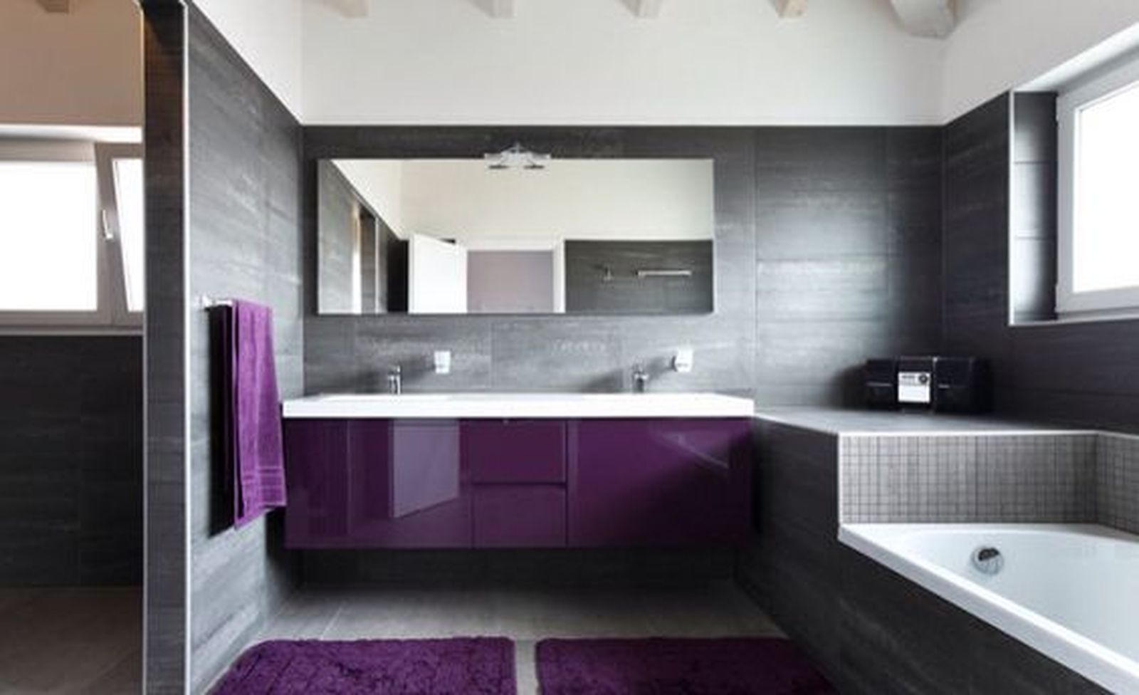 baño gris marengo morado baño gris marengo morado