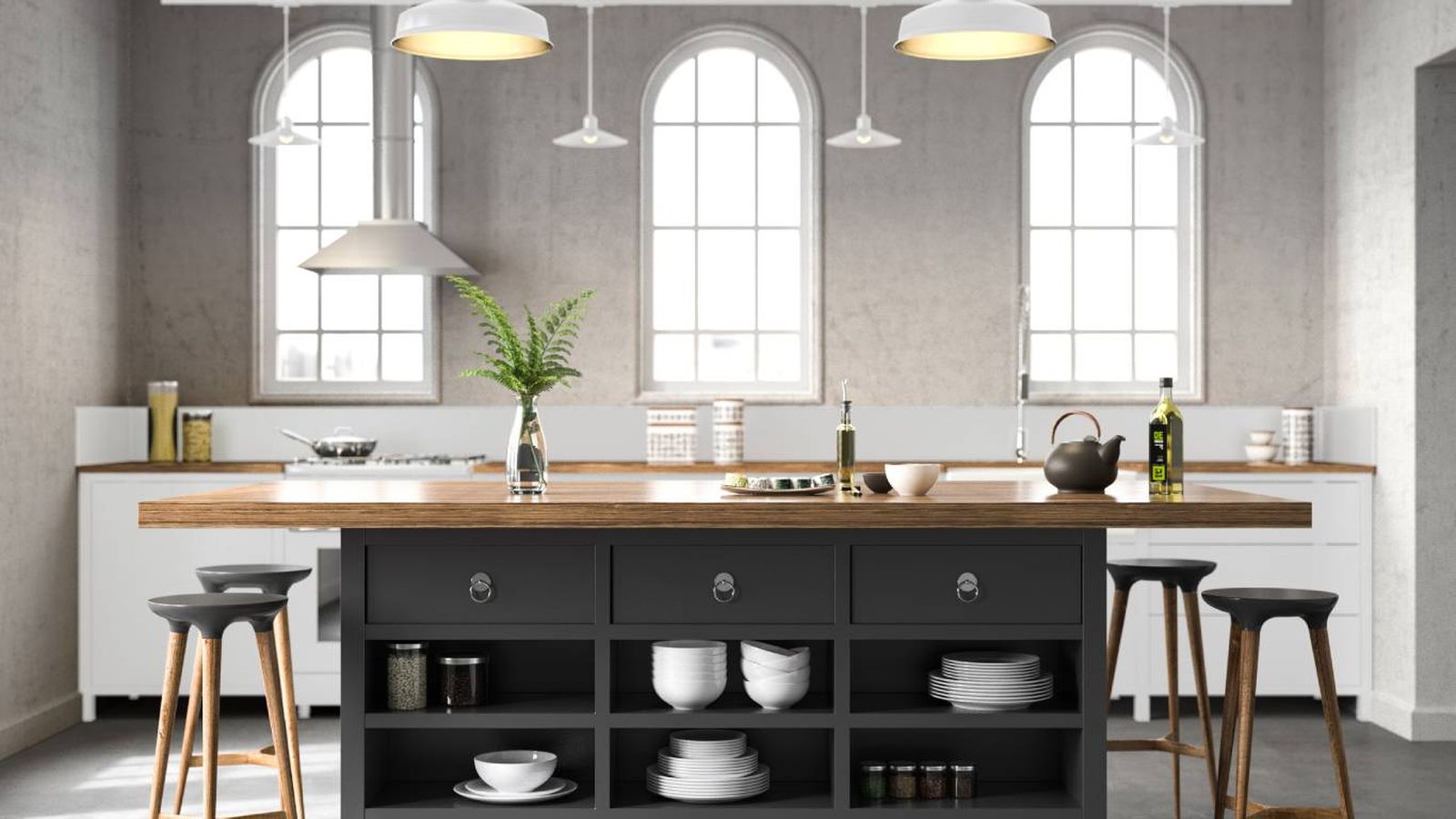 Isla de cocina con almacenamiento. Isla de cocina con almacenamiento.