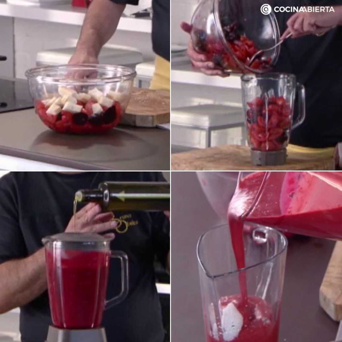 Cómo hacer salmorejo de cerezas paso a paso