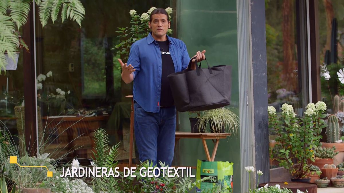 brico 0927 3 jardinera tela jardinera asas