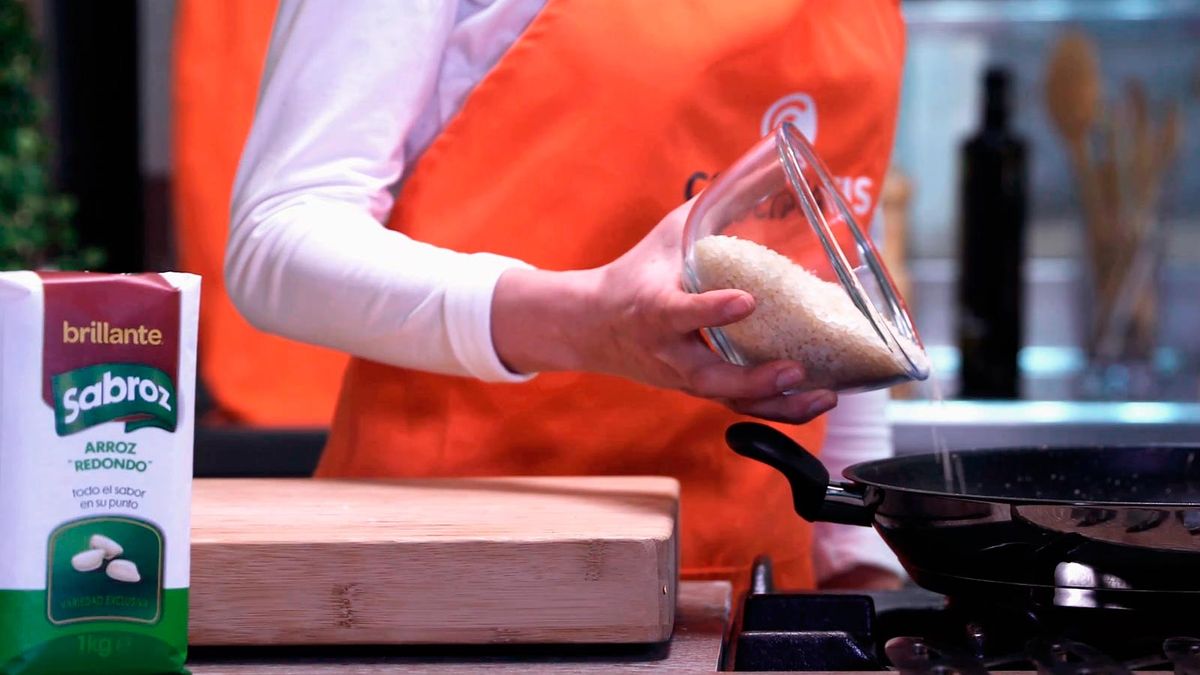 Receta de paella de verduras   paso 6