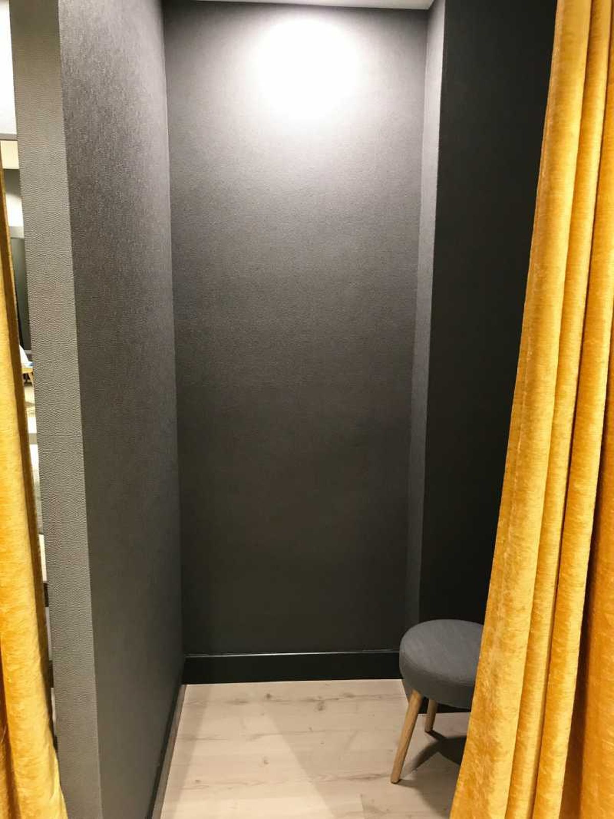 Interior de los probadores.