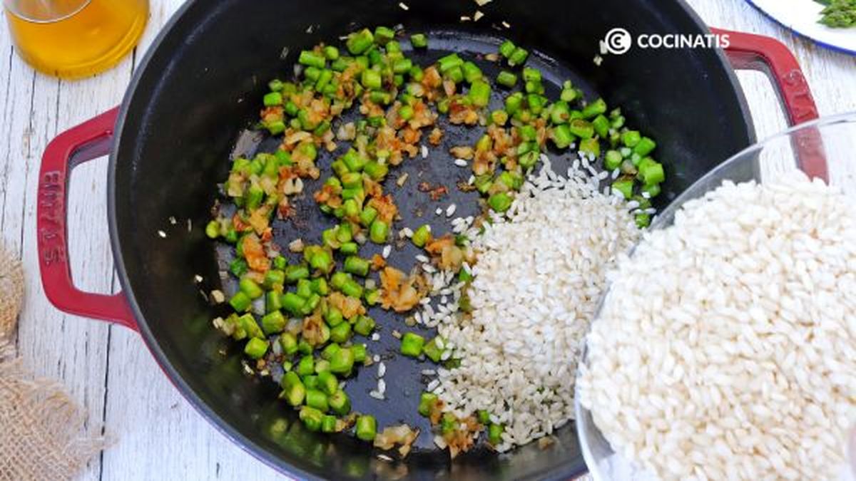 receta risotto de esparragos paso 2