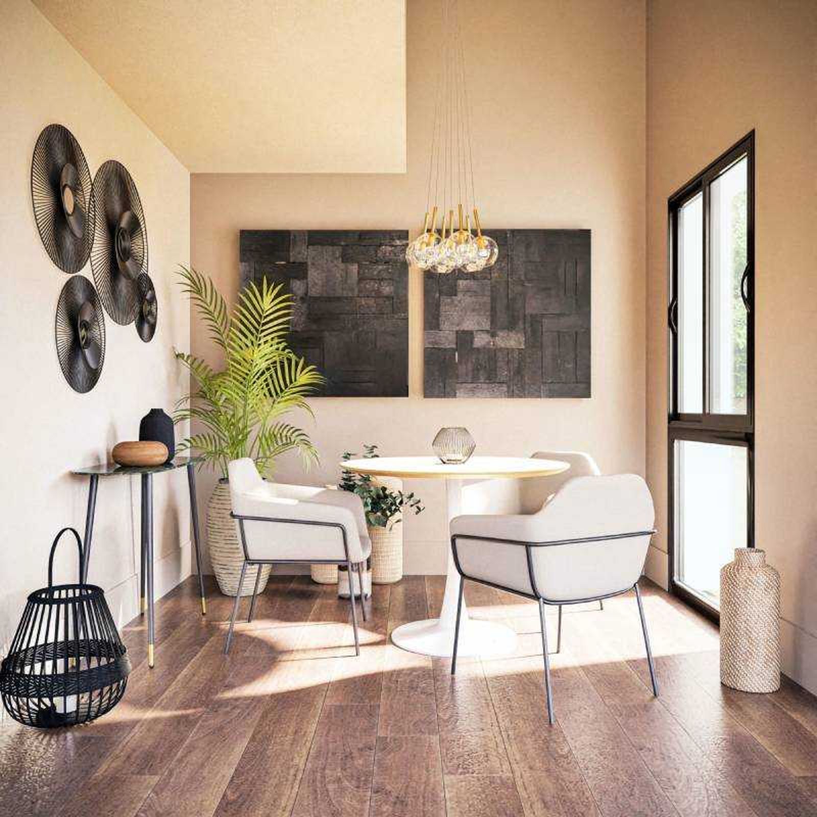 Comedor con complementos de estilo bold. Comedor con complementos de estilo bold.