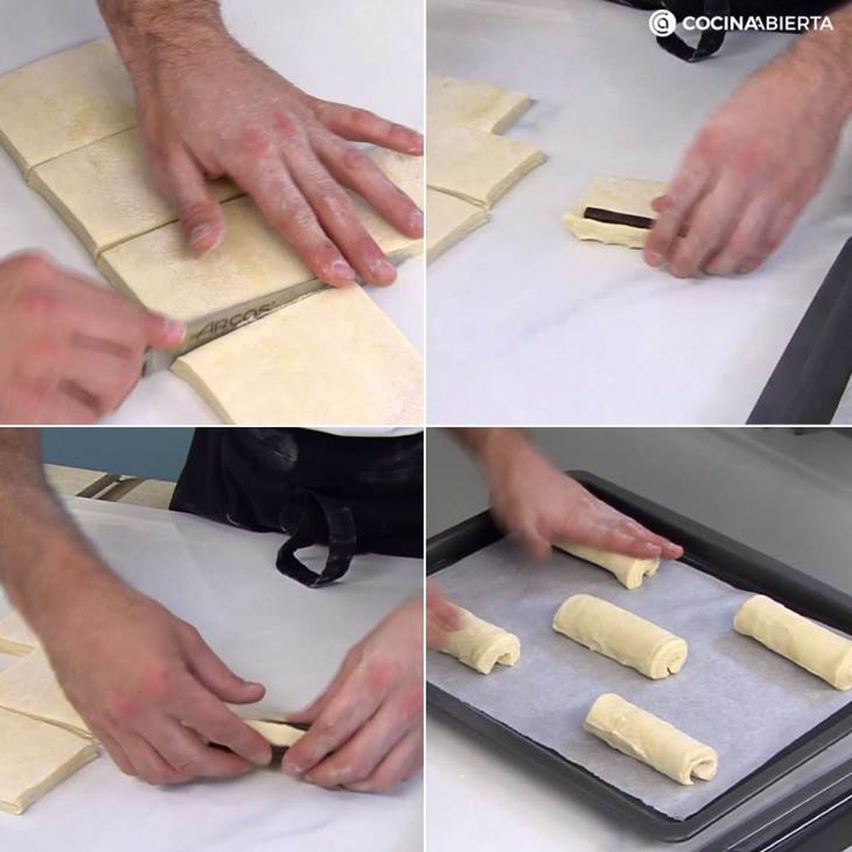 Paso a paso para hacer napolitanas de chocolate en casa