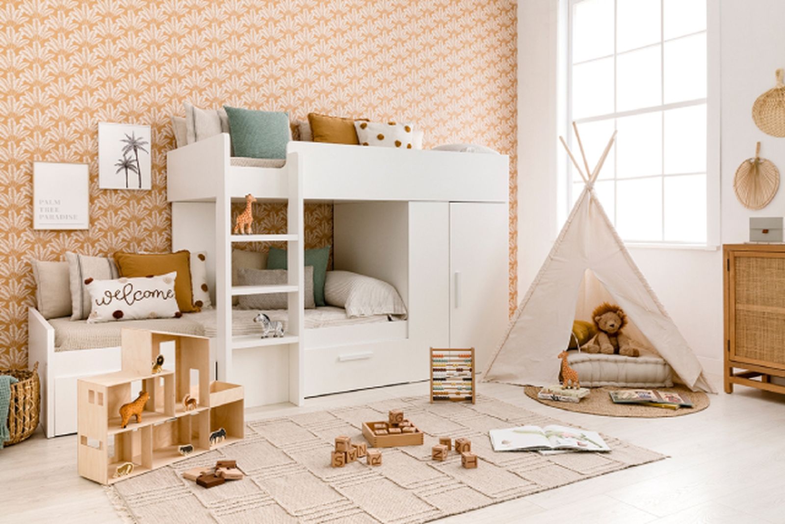 Dormitorios infantiles compartidos soluciones para disponer las camas en las habitaciones pequeñas 12 Dormitorios infantiles compartidos soluciones para disponer las camas en las habitaciones pequeñas 12