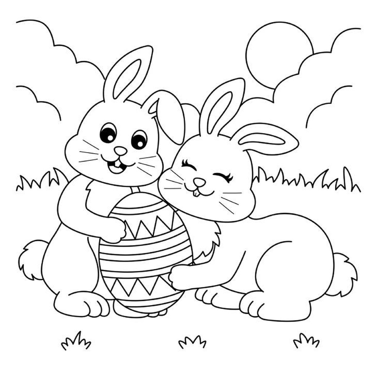 dibujo conejo pascua 1