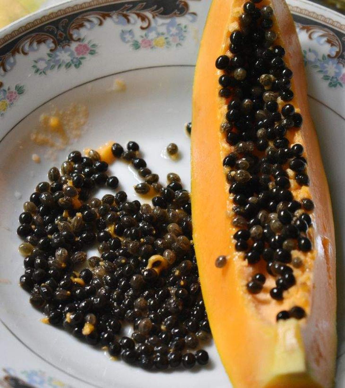 extraer semillas de papaya