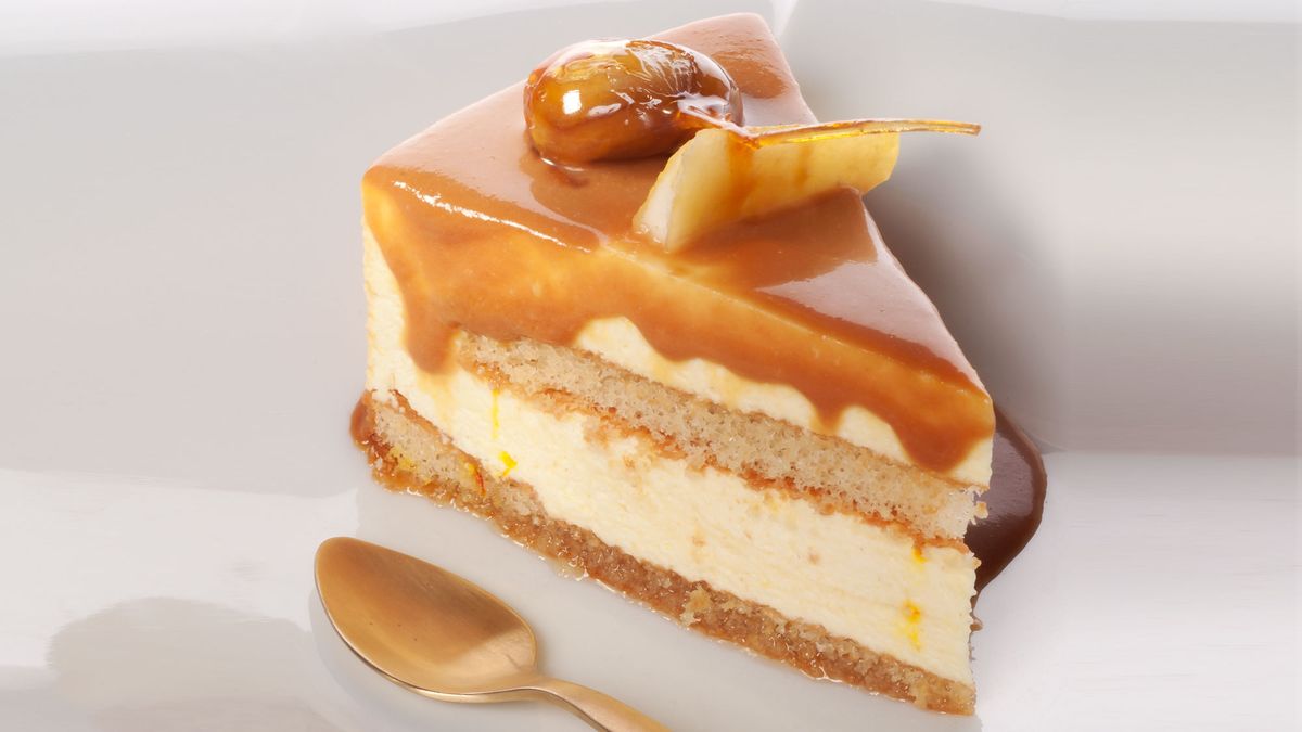 tarta mousse pera toffee castanas