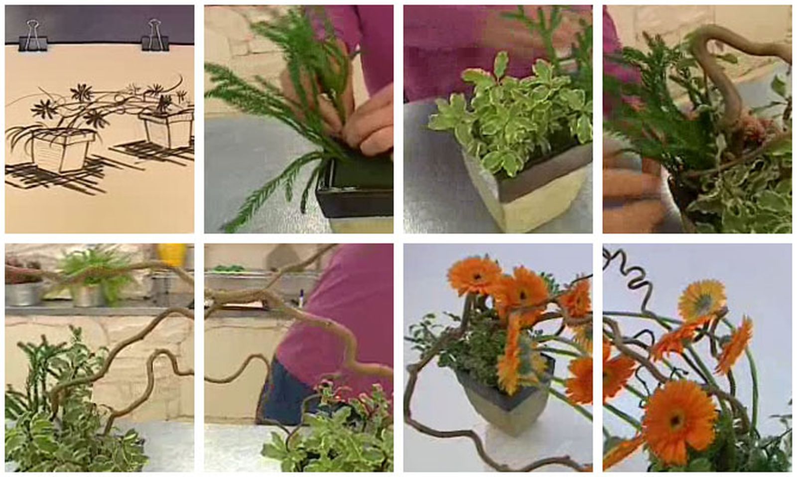 DEKO_ARTE_FLORAL_020_Centro floral de gerberas y ramas de avellano
