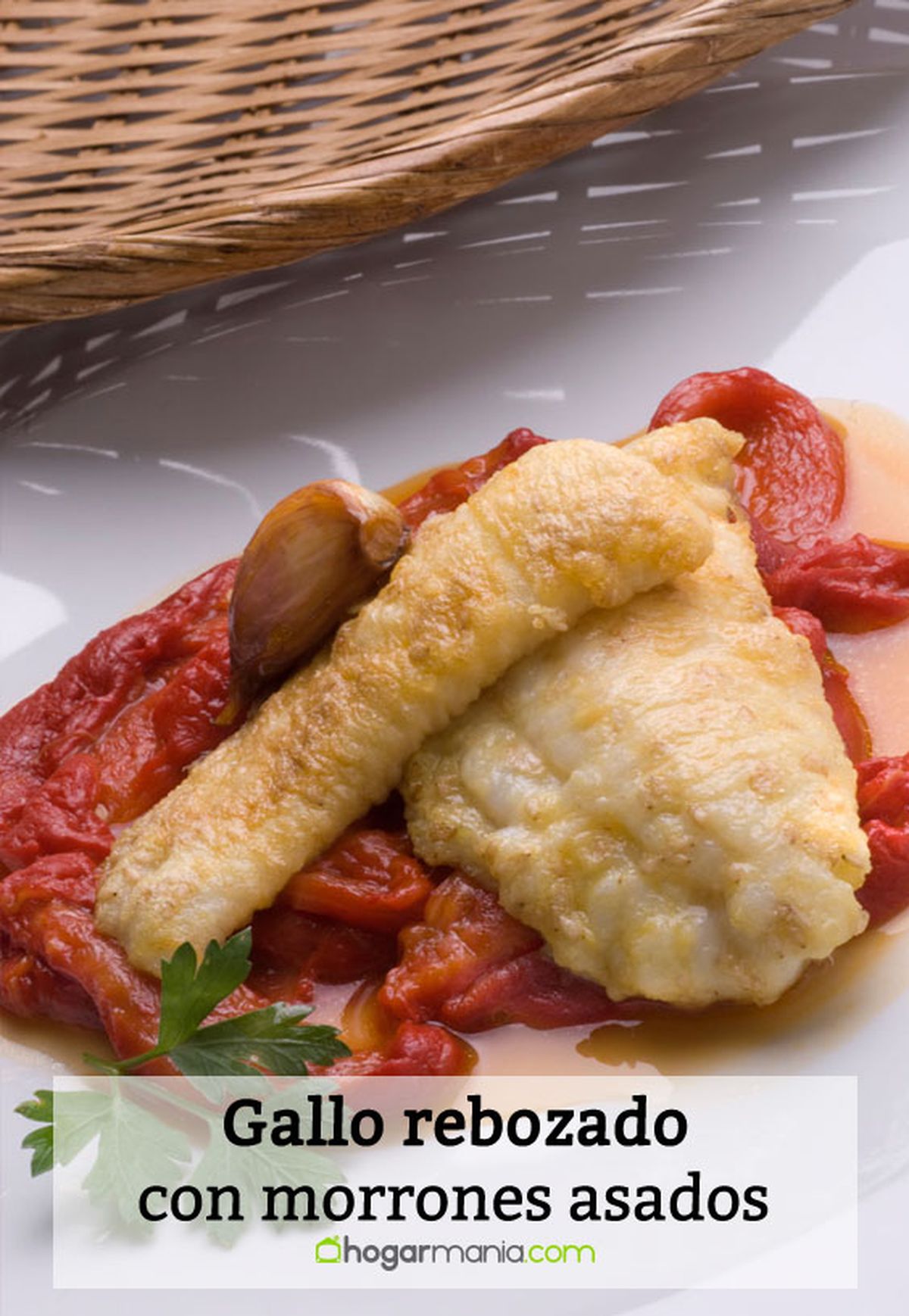 gallo rebozado morrones asados pin