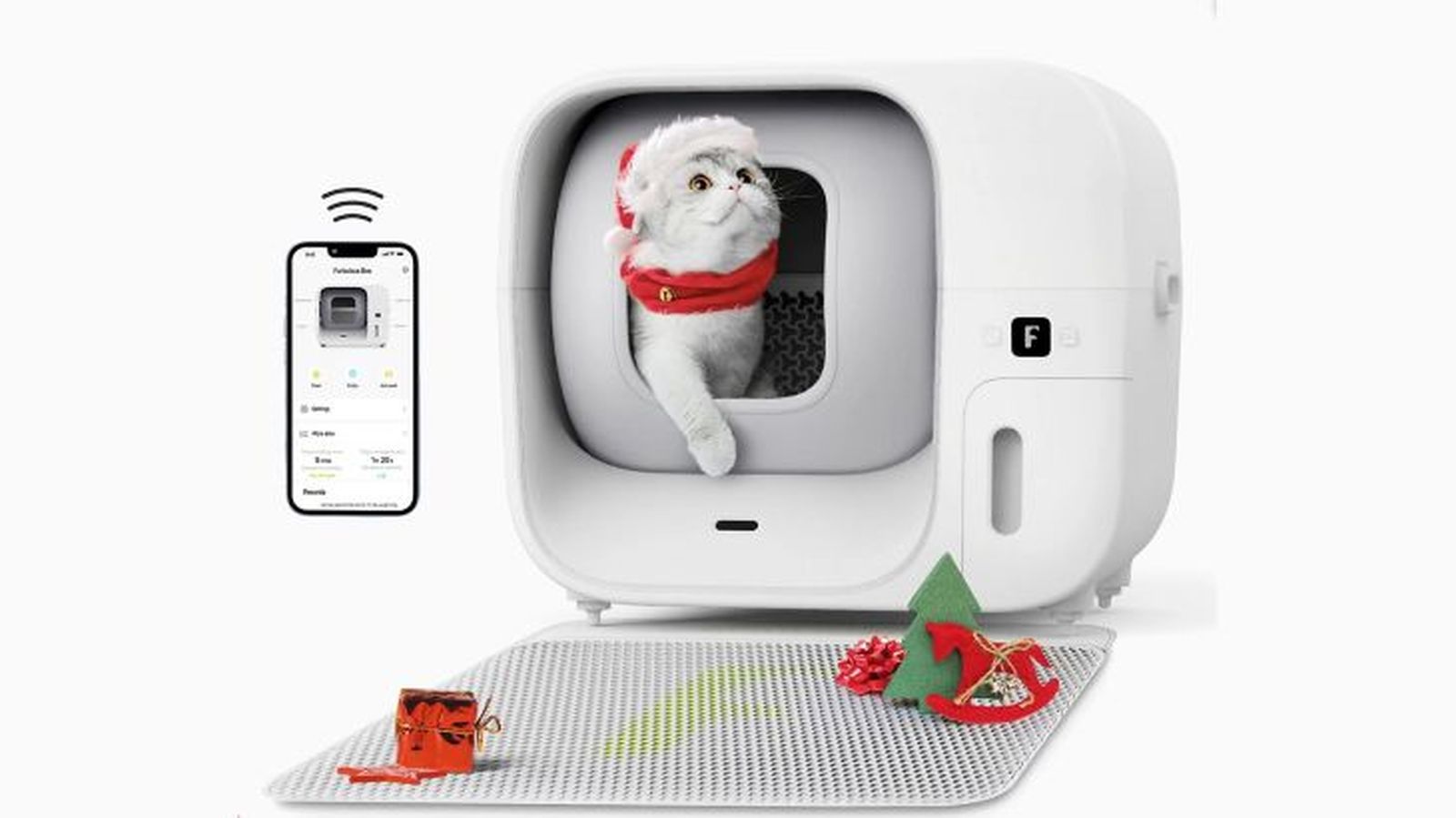 Arenero autolimpiable para gatos.