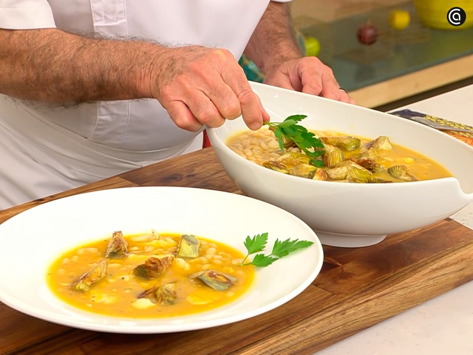 Alubias blancas con rape y verduras - paso 6 Alubias blancas con rape y verduras - paso 6
