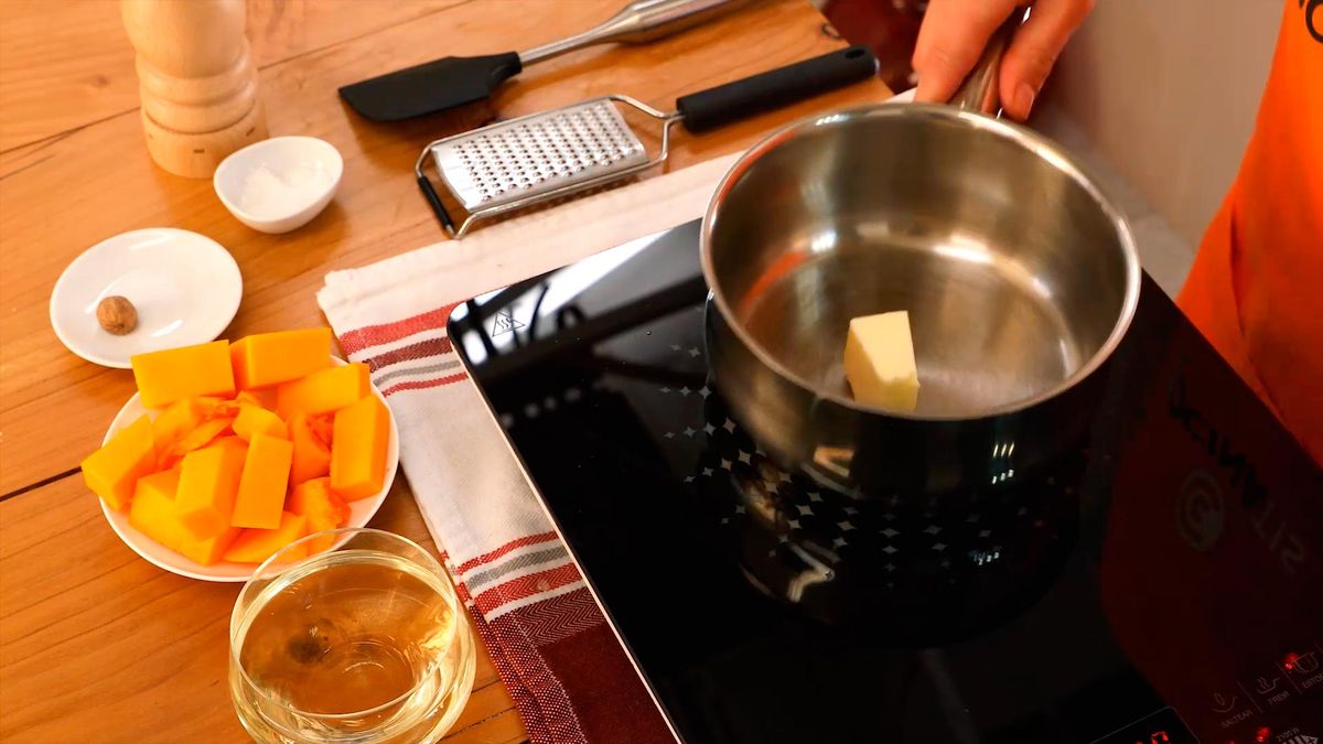 Receta de fondue de calabaza y queso   paso 3