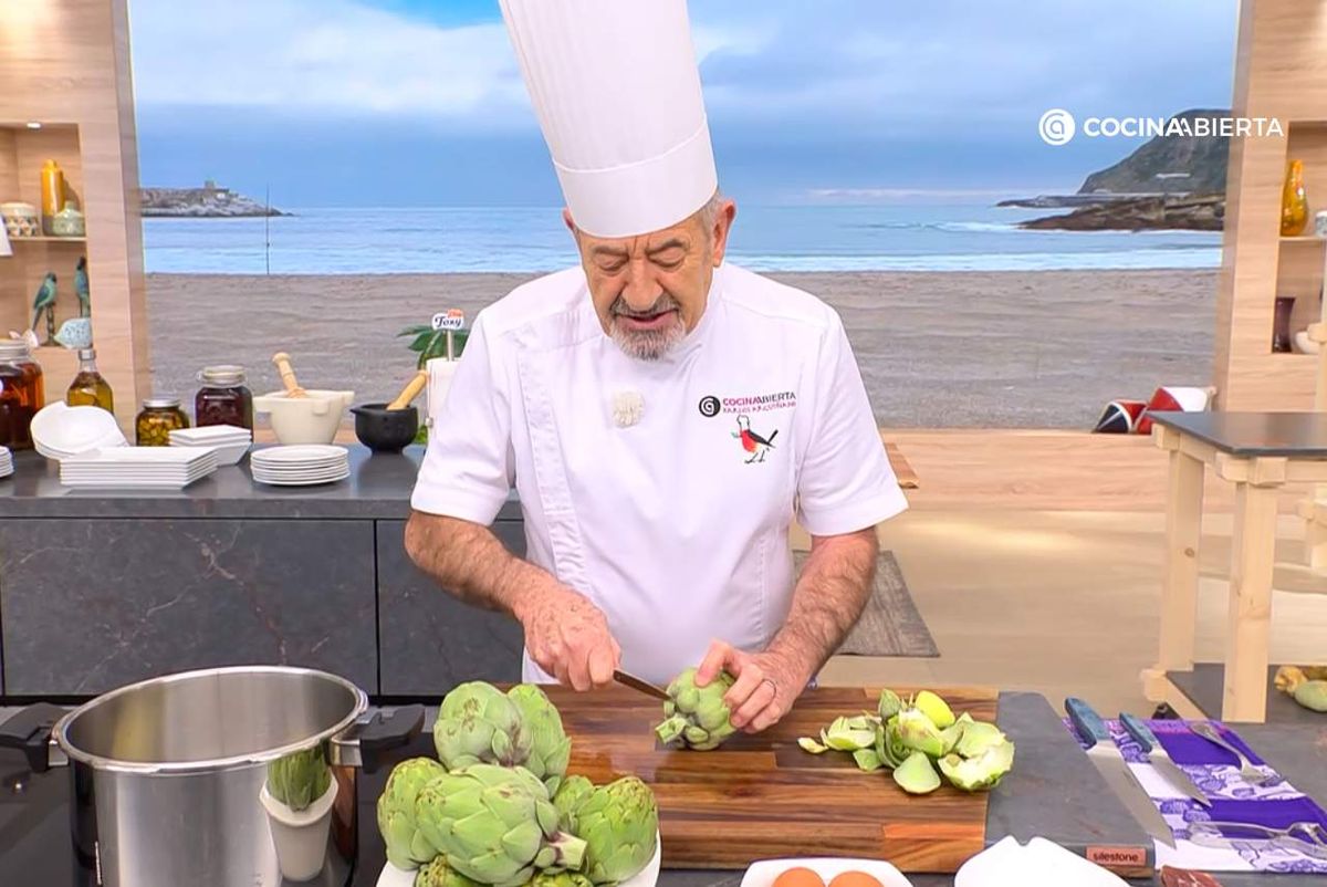 Karlos Arguiñano enseña cómo cocer alcachofas en tres minutos