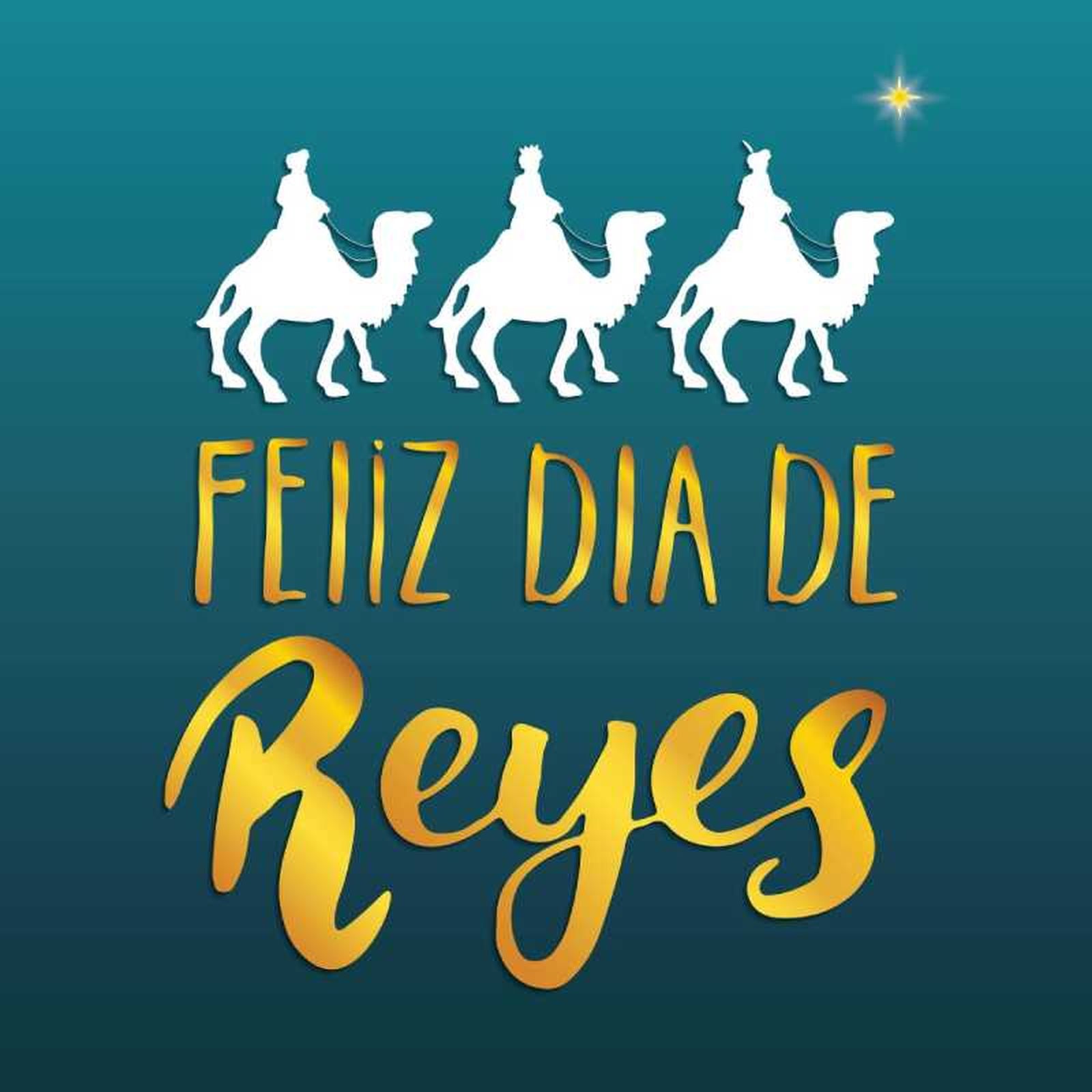 Felicitación de Navidad de los Reyes Magos en camello. Felicitación de Navidad de los Reyes Magos en camello.