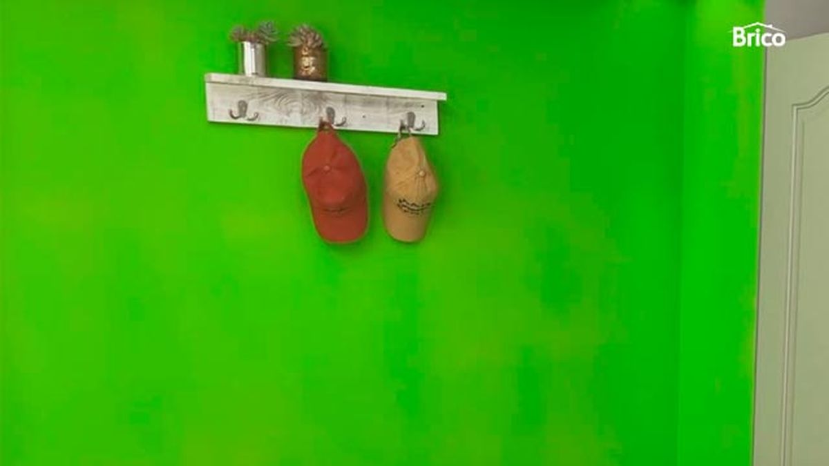 Como pintar la pared con pistola o turbina terminado