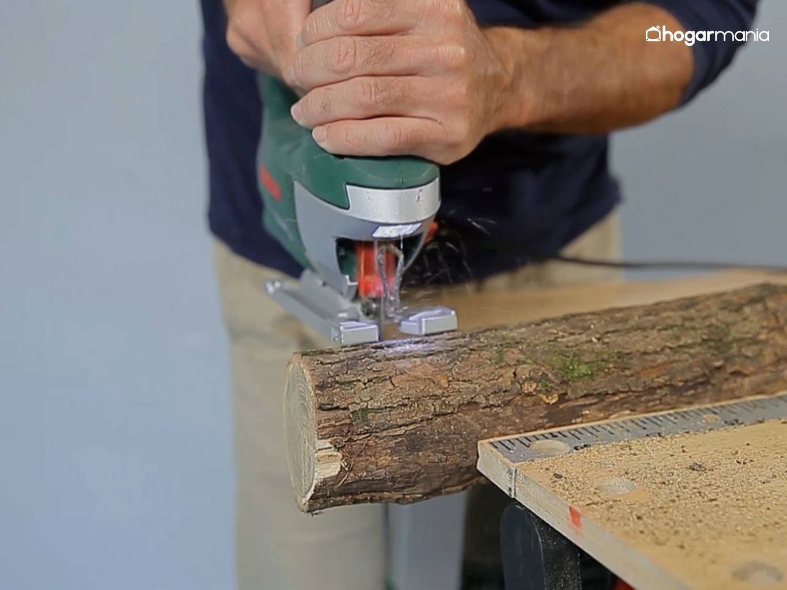 Corta la esquina del tronco