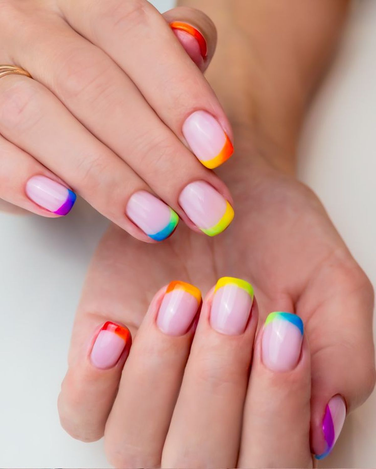 manicura francesa colores