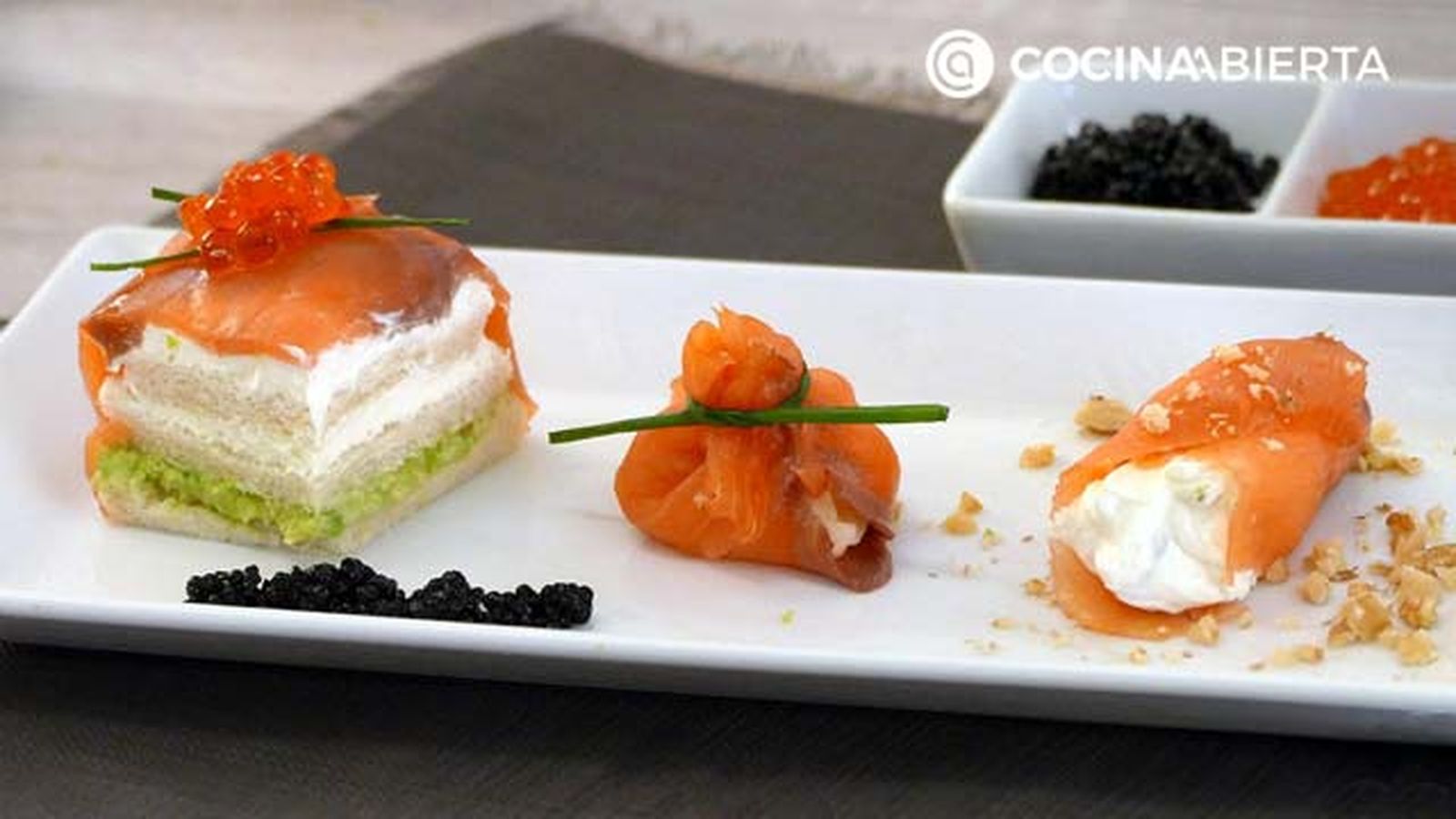 canapes salmon ahumado