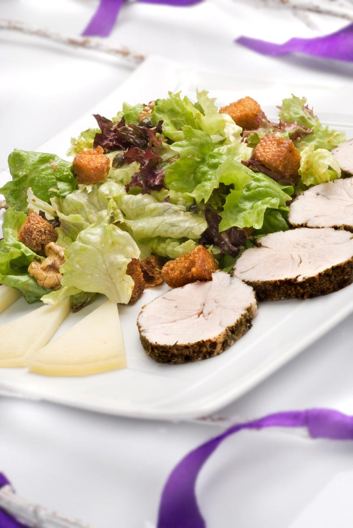 Ensalada de pavo y queso xl