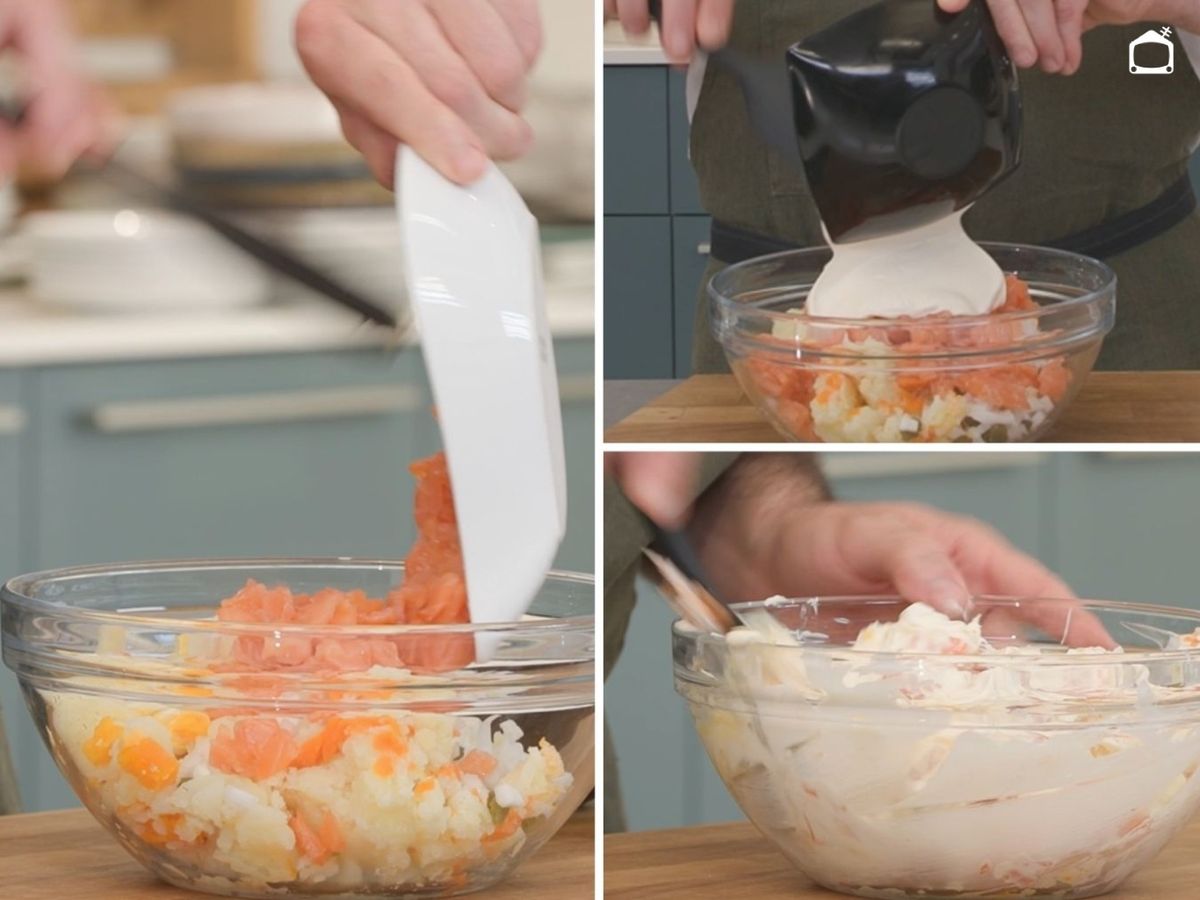 Mezcla con el resto de los ingredientes en un bol
