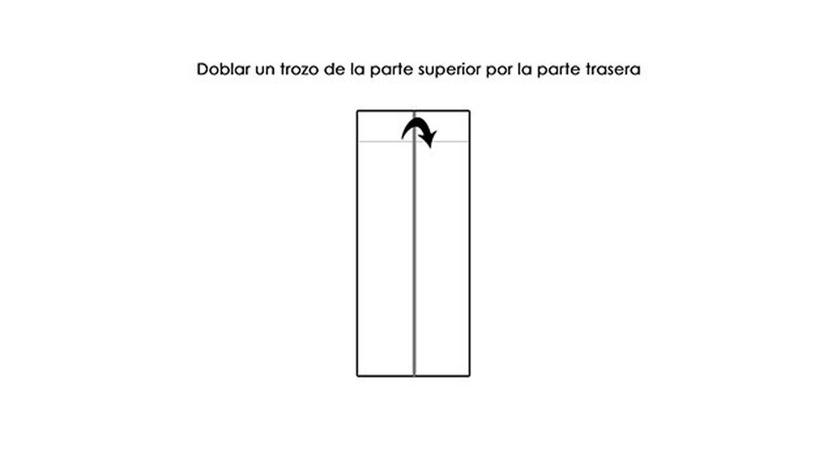 Hacer camisa origami paso 2
