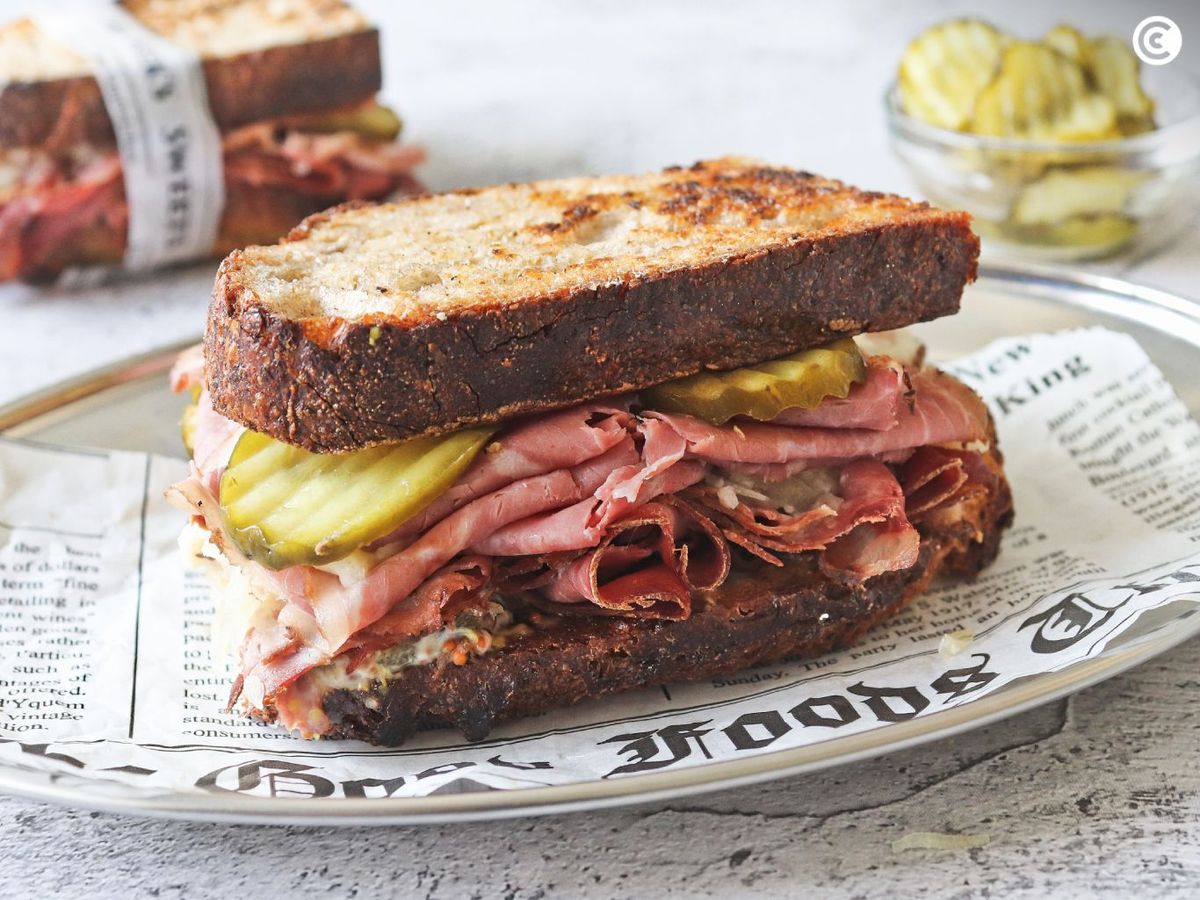 Receta de sándwich de pastrami
