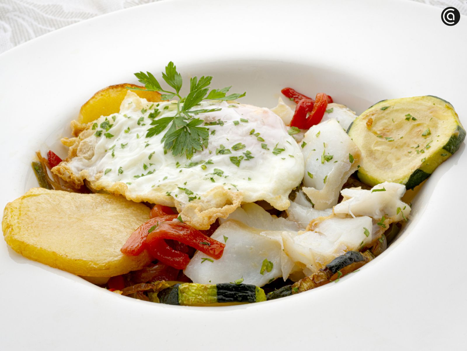 Fritada aragonesa con bacalao