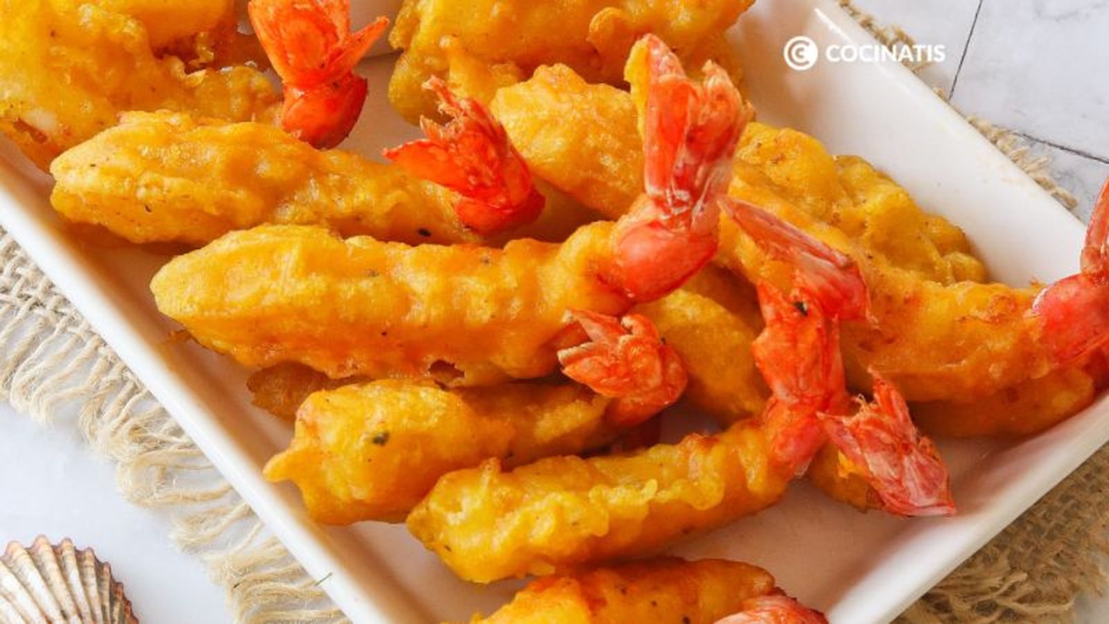 Gambas en gabardina Gambas en gabardina