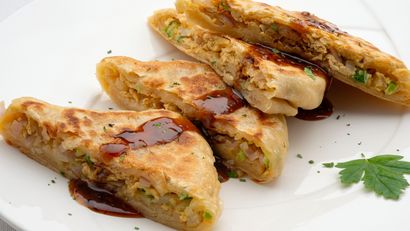 Murtabak de pollo, receta de Joseba Arguiñano
