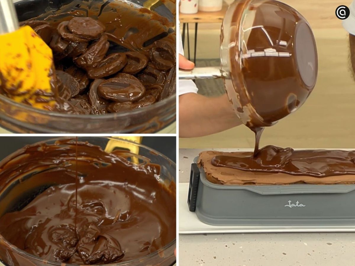Prepara la cobertura de chocolate para la tarta