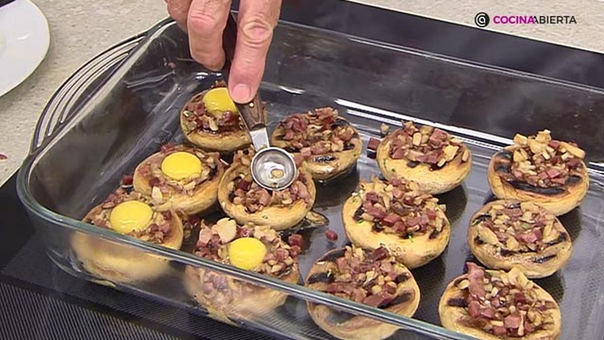 receta champinones rellenos habitas ka paso 9