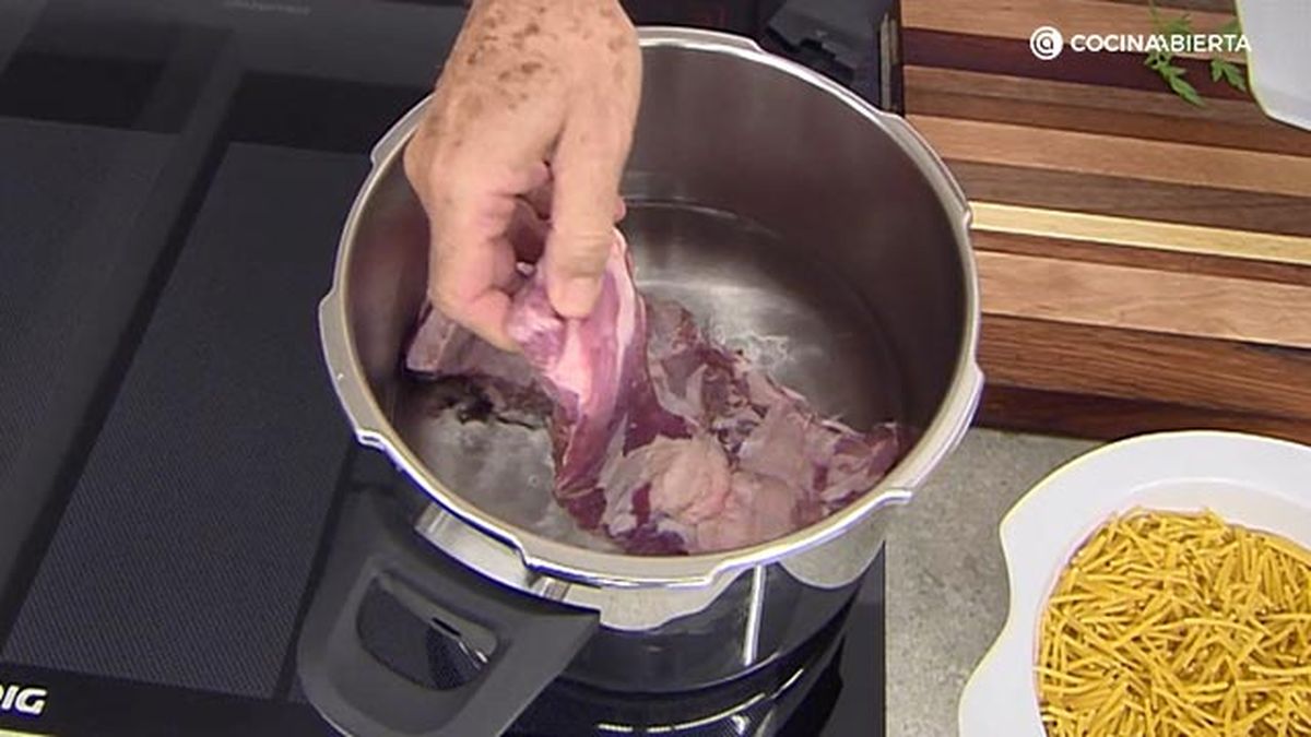 receta fideos cazuela costilla ka paso 1