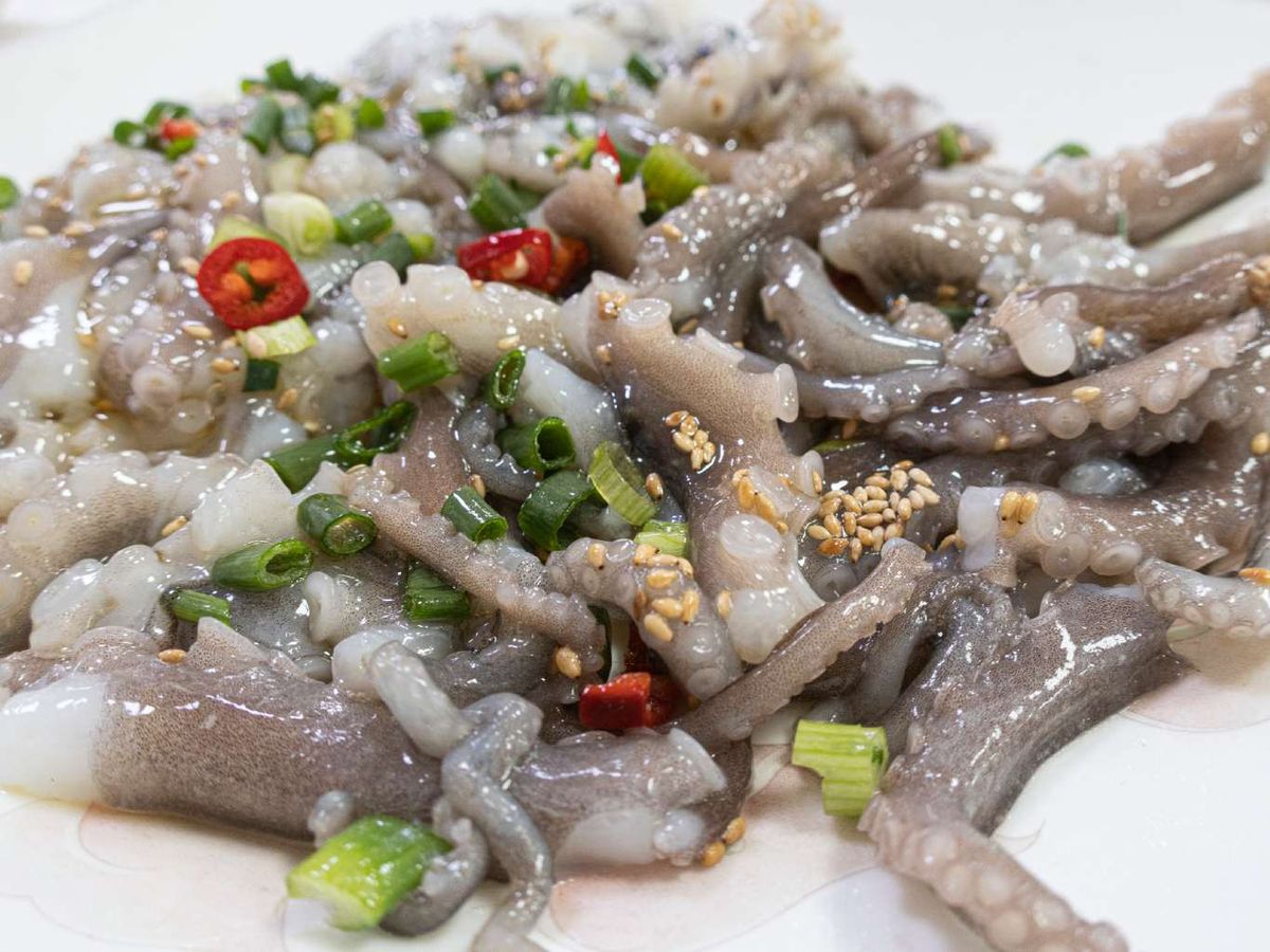 Sannakji, plato coreano