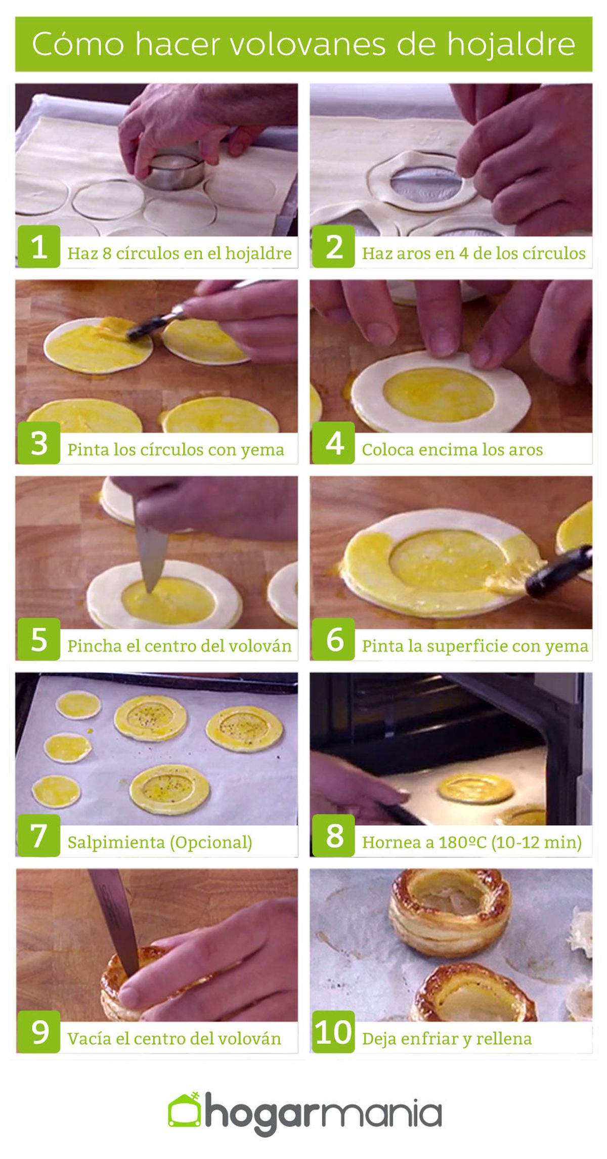 1525 pasos hacer volovanes hojaldre
