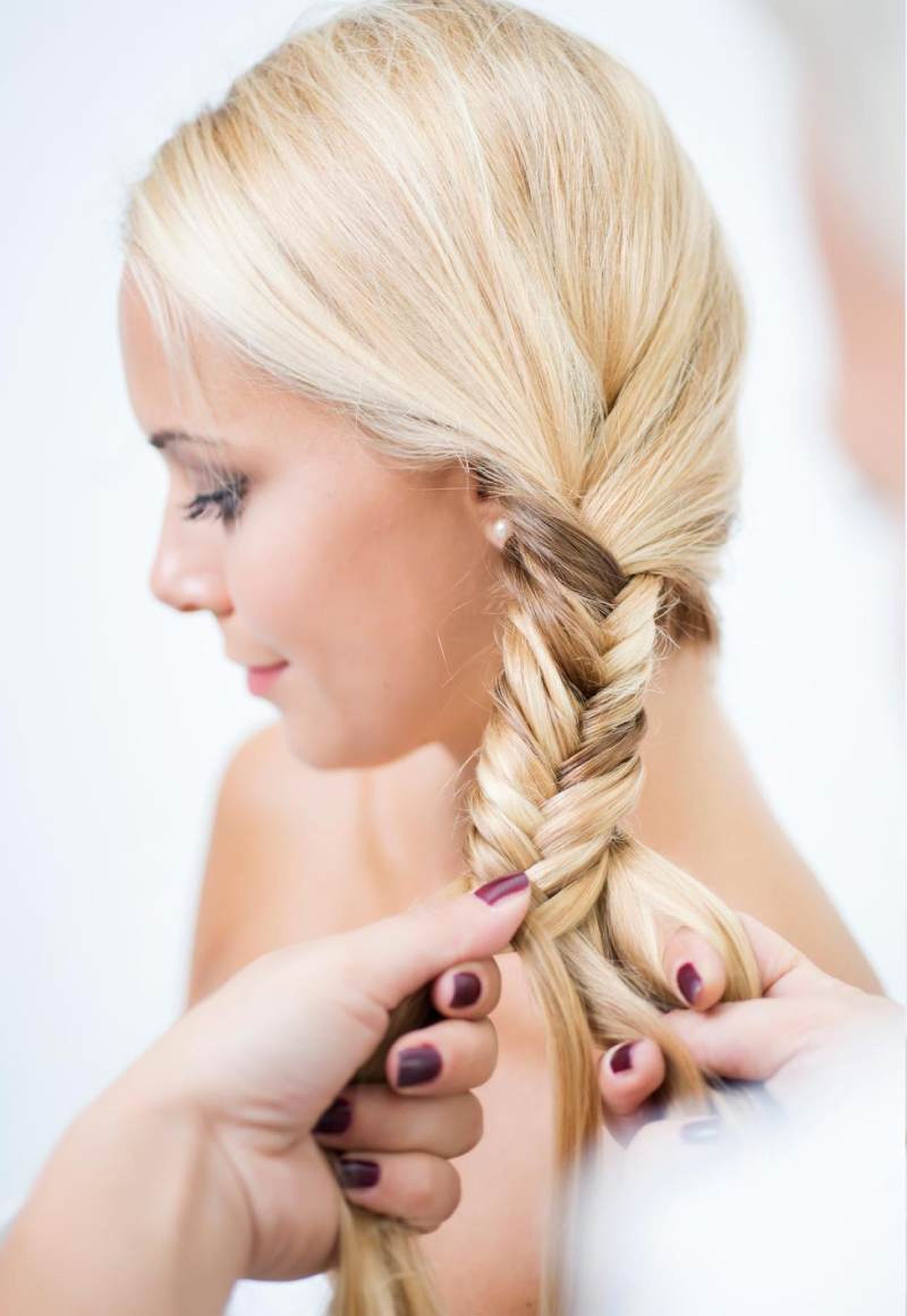 Realización de la trenza espiga Realización de la trenza espiga