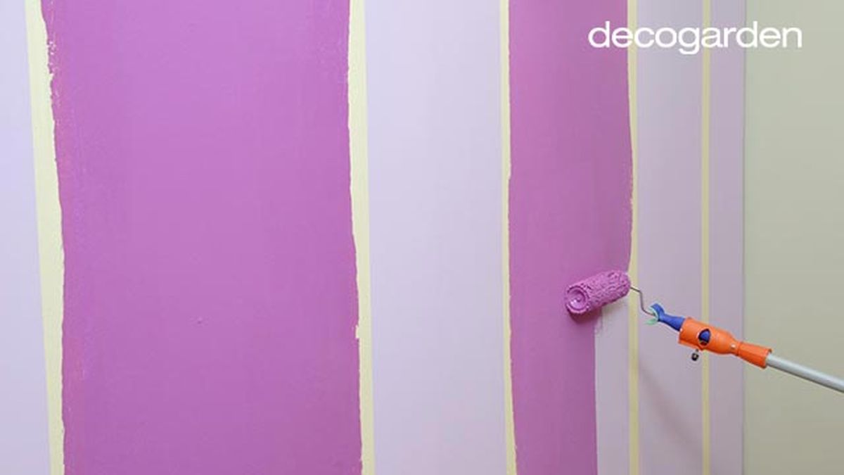 Cómo pintar una pared con líneas verticales   paso 5